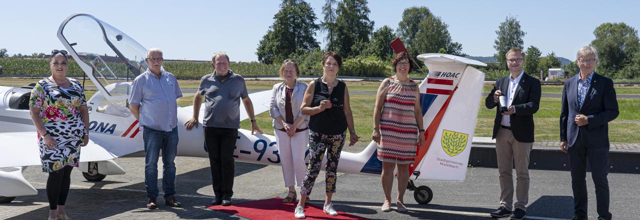 Flugzeugtaufe und Flug nach Mistelbach im Rahmen der Städtepartnerschaft