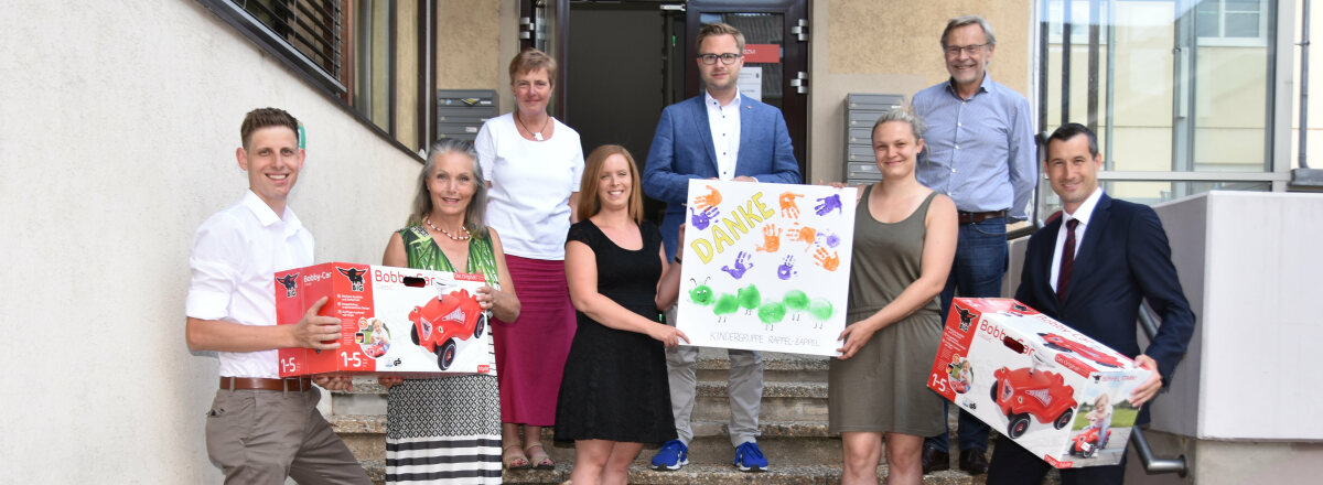 Spendenübergabe an die Kindergruppe „Rappel-Zappel“