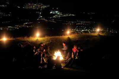 Solidarische Mahnfeuer zum "Klimawandel in den Alpen"