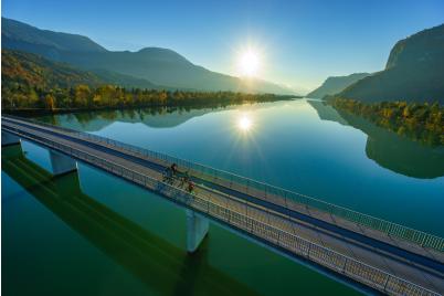 Drauradweg in Kärnten ist einer der beliebtesten Radwege in Europa