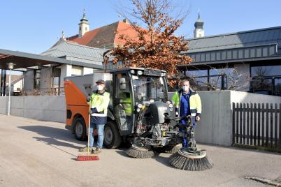 Mistelbach wird vom Streusplitt befreit