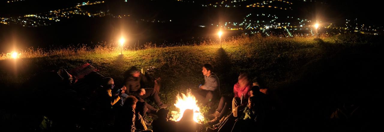 Solidarische Mahnfeuer zum "Klimawandel in den Alpen"