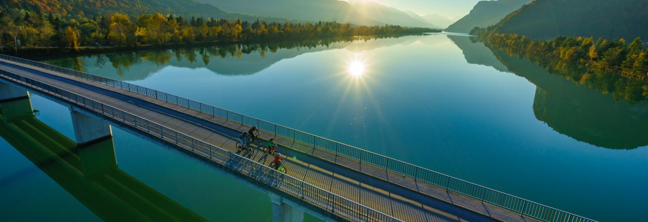 Drauradweg in Kärnten ist einer der beliebtesten Radwege in Europa