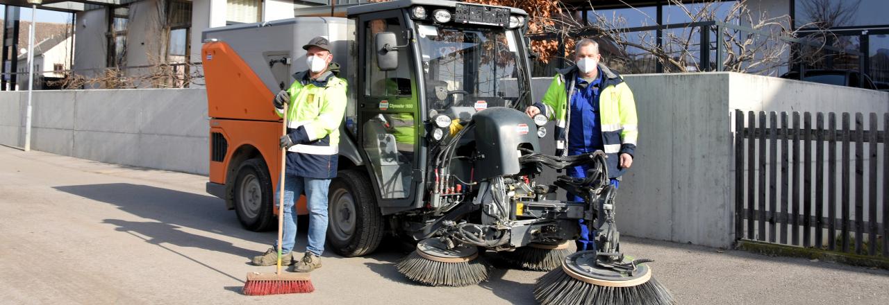 Mistelbach wird vom Streusplitt befreit