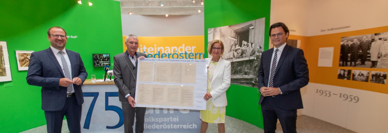 Seit 75 Jahren die Partei für alle Niederösterreicherinnen und Niederösterreicher