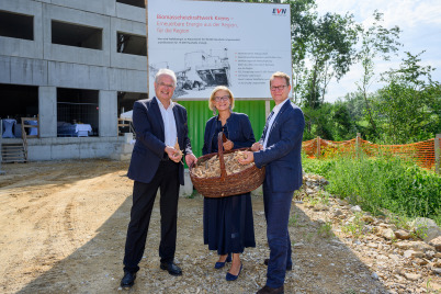 Baustellenbegehung beim Biomasseheizkraftwerk in Krems