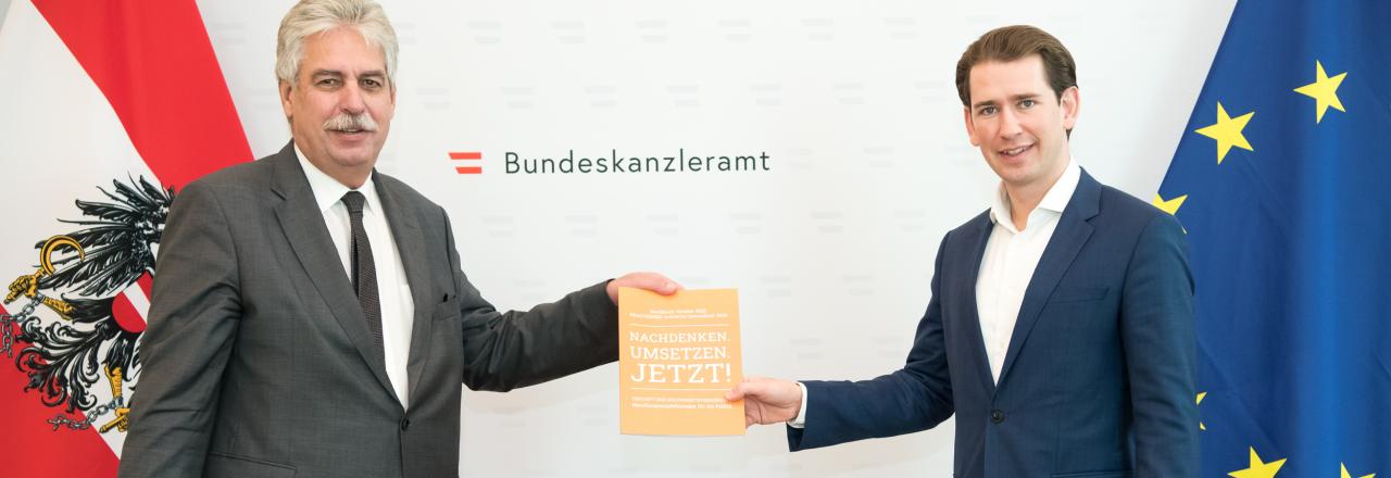 PRAEVENIRE Präsident Schelling übergibt Weißbuch an Bundeskanzler Kurz