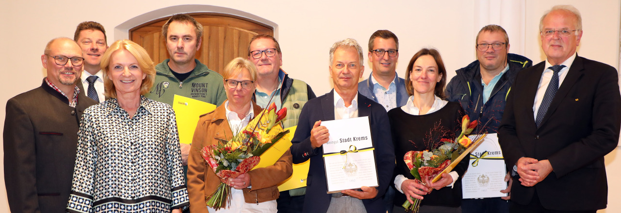 Jubiläumsfeier für langjährige Magistratsmitarbeiter in Krems