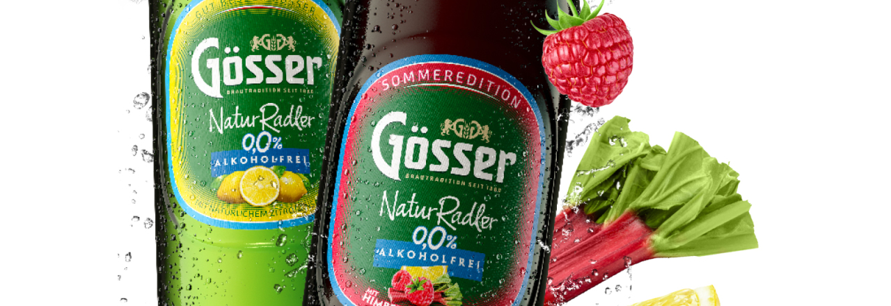 Der Sommer wird erfrischend fruchtig mit dem Gösser NaturRadler 0,0 Himbeer-Rhabarber