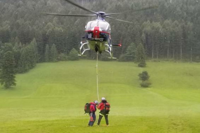 Schwierige Seilbergung am Schneeberg