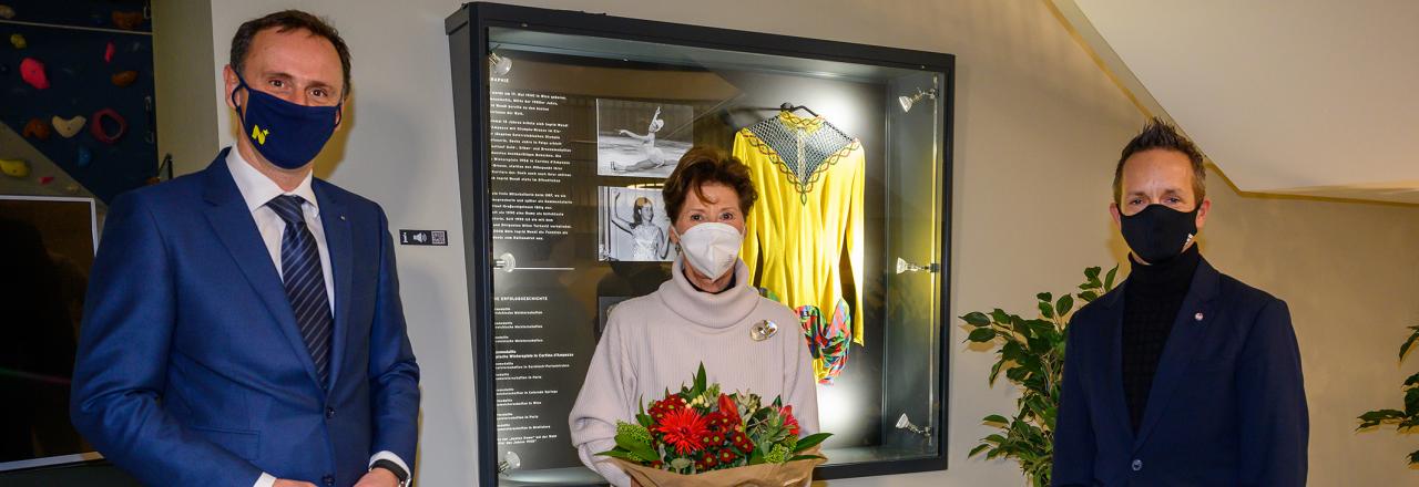 Ingrid Turković-Wendl und Wolfgang Eibeck im Sportzentrum verewigt