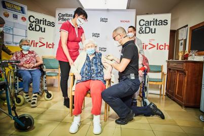 Gelungener Caritas-Impfstart in St. Pölten