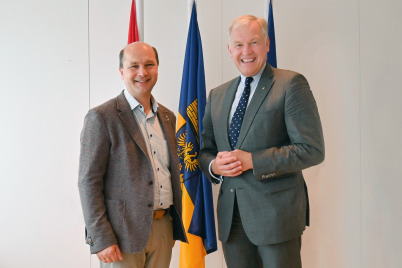 Gemeindebund Präsident Johannes Pressl zu Besuch bei Landesrat Martin Eichtinger