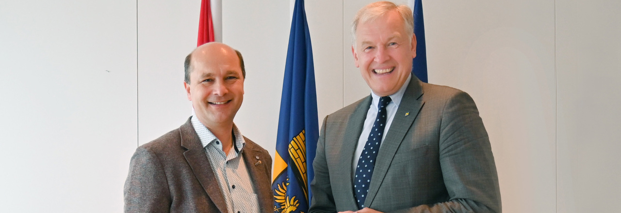 Gemeindebund Präsident Johannes Pressl zu Besuch bei Landesrat Martin Eichtinger