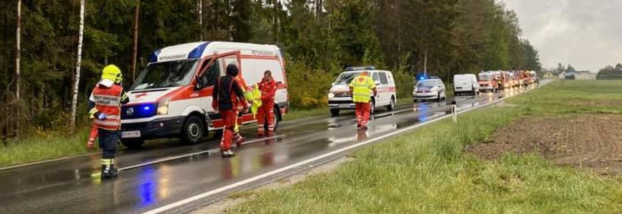 Verkehrsunfall auf der LH62 bei Breitensee