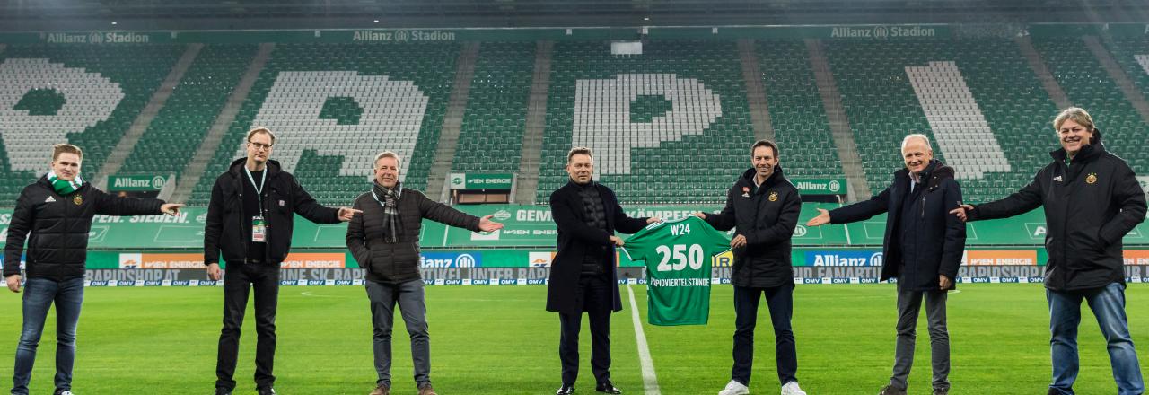 W24 und SK Rapid freuen sich über 250 Folgen "Rapidviertelstunde"